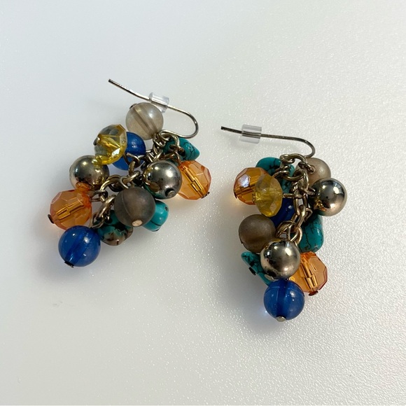 Artisan Handmade Dangle Turquoise Chip
Boho Beaded Chandelier Drop Earrings - Picture 10 of 16